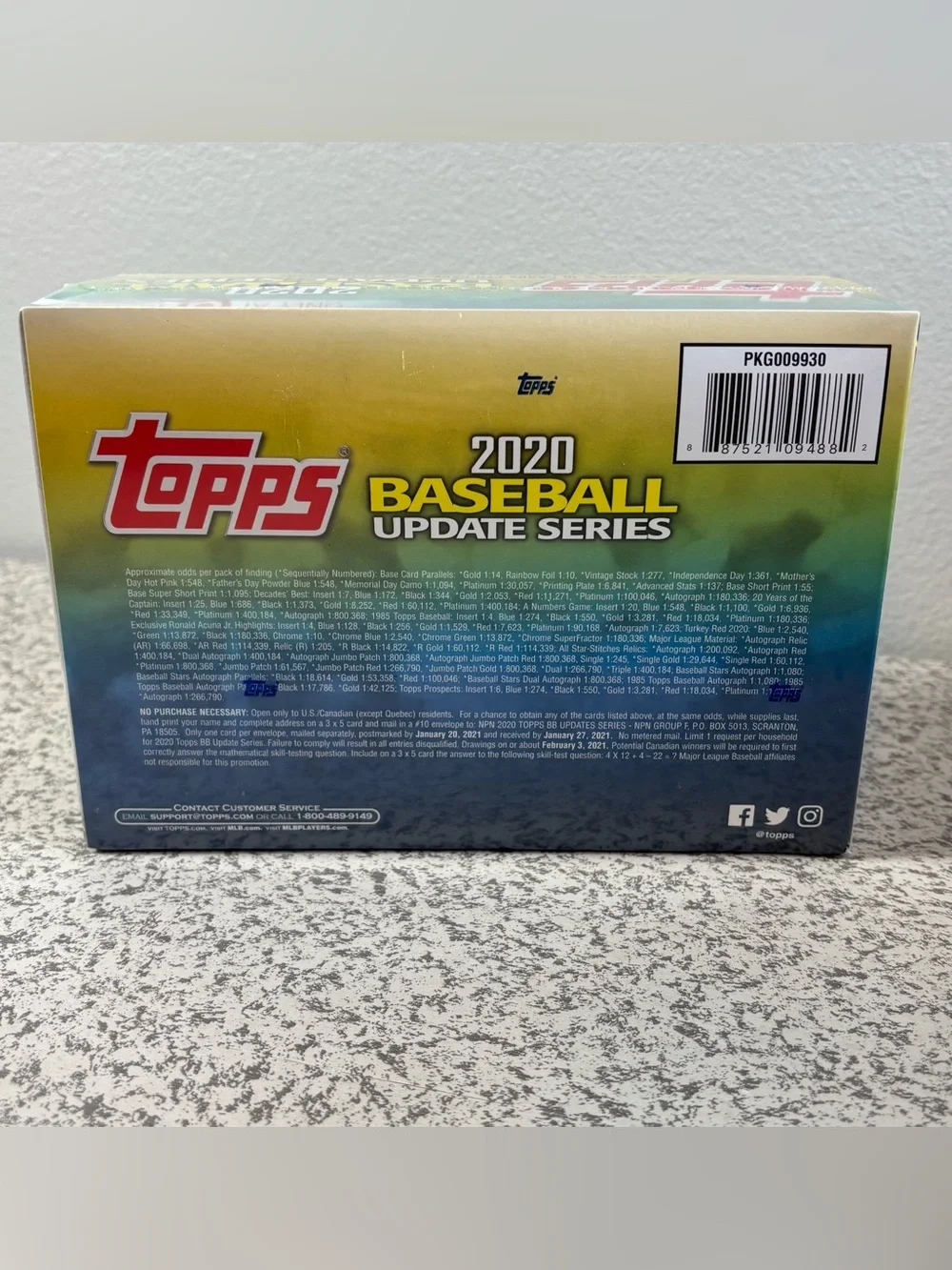 2020 Topps Update Mega Box MLB Baseball Cards New Sealed